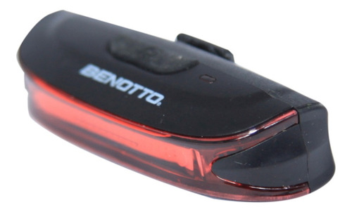 Luz P/ Bicicleta Trasera Benotto Usb Recargable 3 Funciones Color Negro