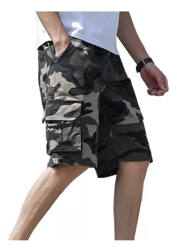 Pantalones Cortos De Carga Para Hombres Moda Suelta