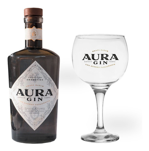 Aura Gin 700ml + Copa Balloon Gin Tonic Aura Gin 610ml