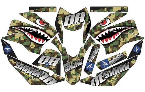 Stickers, Calca, Vinil, Para Moto Pulsar Ns200 Mod-136
