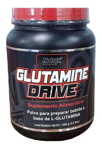 Glutamina Nutrex Glutamine Drive 1000g 200 Servicios Sabor Sin Sabor