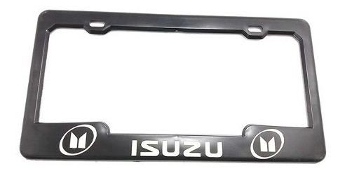 Porta Placa Plastico Par Para Carro Negro Con Logo Isuzu
