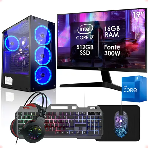 Computador Gamer Intel Core i7 16GB SSD ...