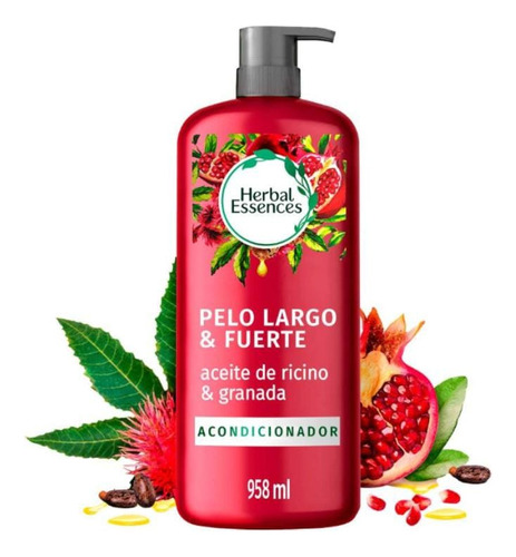  Acondicionador Herbal Essences Aceite Ricino Y Granada 958ml