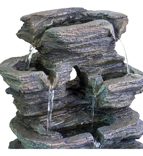 Fuente De Mesa En Cascada De 5 Niveles Con Luces Led F...