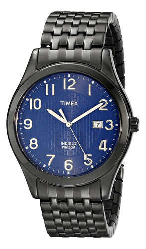 Timex Reloj Woodcrest Drive, Negro/azul Texturizado