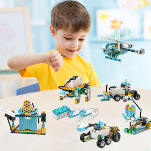Camewin Blocos E Formas De Montar Robô De Programação Infantil Elétrico Cientistas 606 Peças