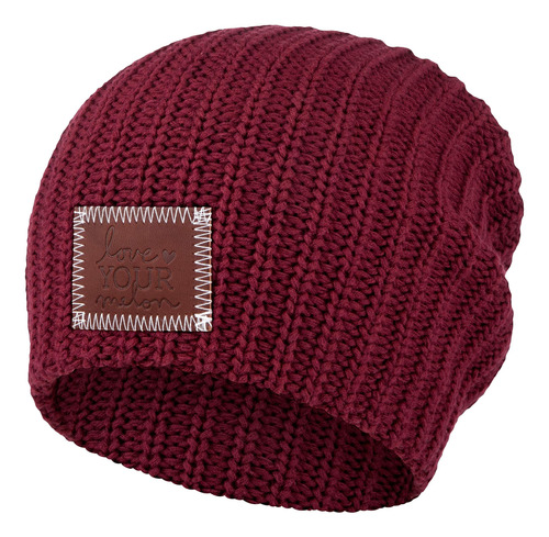 Love Your Melon Beanie Para Hombres Y Mujeres, Burdeos, Gorr