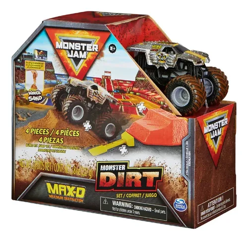 Monster Jam Dirt Starter Pack Rampa Vehiculo Arena Juguete