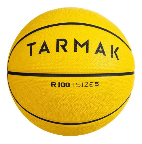 Balón De Básquetbol R100 Talla 5 Amarillo