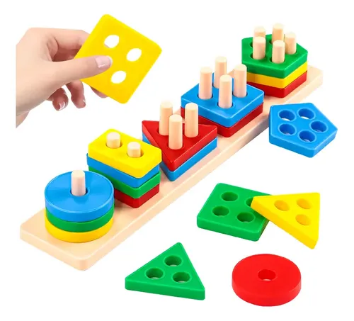 /montessori Columns Game, Forma E Reconhecimento De Core