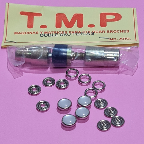 Matriz Tmp+ 500 Broches Metálicos Doble Aro Perla 9mm 