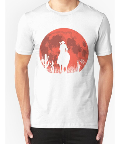 Franela  Camiseta Red Deal Redemption Red Moon Cowboy