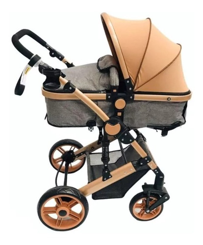 Cochecito De Bebe Linea Bronce Convertible En Cuna Y Asiento