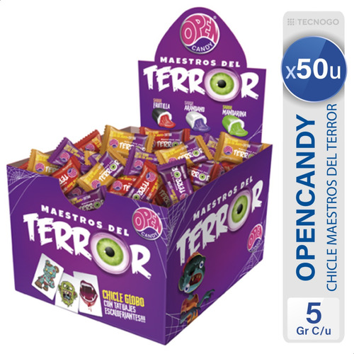 Chicle Open Candy Maestros Del Terror Con Tatoo Mejor Precio