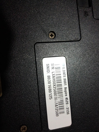 Notebook Acer Aspire 4520-3138-z03 Desarme (Usado)