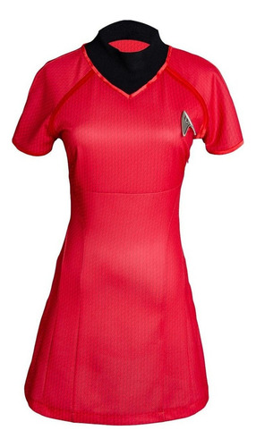 Star Trek Uhura Deluxe Vestido Rojo Cosplay Disfraz Carnaval