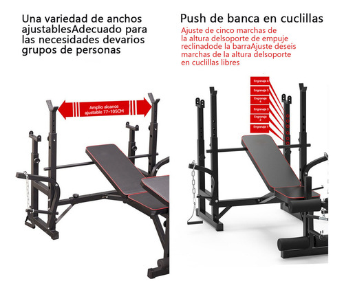 Gimnasio En Casa Multifuncional Brazo Halar Abdomen Pro Negro