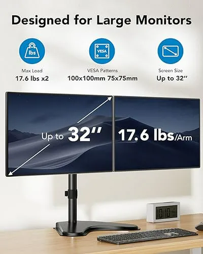 Soporte Dual Para Monitor Compatible Con Vesa 100x100mm.