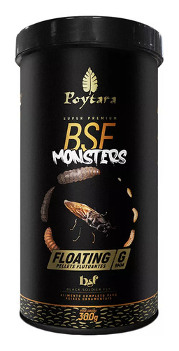 Ração Para Peixe Poytara Size Monsters Bsf Floating 300g