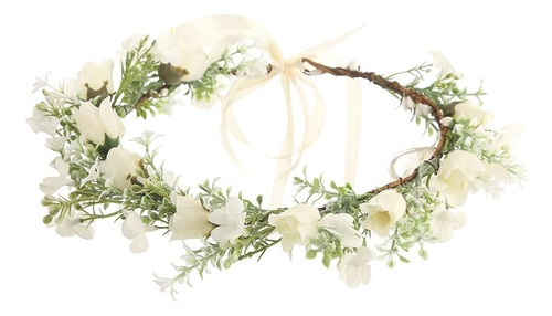 Diadema De Flores Nupciales Ajustable Guirnalda Boho