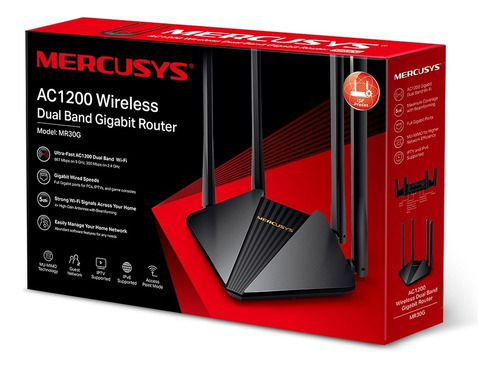 Router Inalambrico Wifi Mercusys Mr30g Ac1200 Gigabit