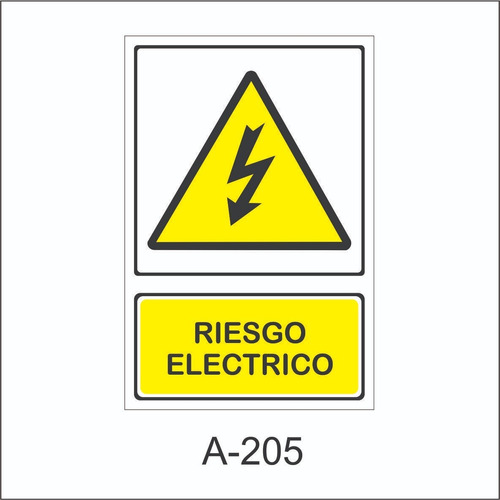Cartel Señaletica  Peligro Descarga Electrica Comercios 