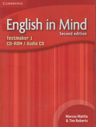 English In Mind 1 (2Nd.Edition) Testmaker Audio Cd-Rom, de Puchta, Herbert. Editorial CAMBRIDGE UNIVERSITY PRESS, tapa tapa blanda en inglés internacional, 2010
