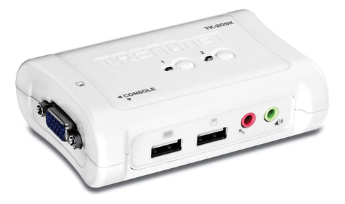 Trendnet Tk-209k, Switch Kvm 2 Puertos Usb, Audio, Con Cable