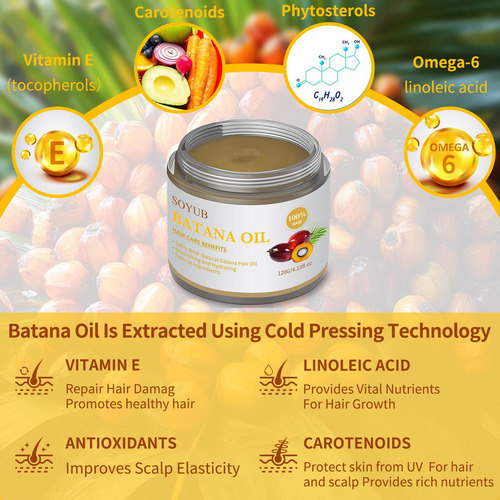 Óleo De Crescimento Capilar Soyub Batana 125ml 100% Não Refi