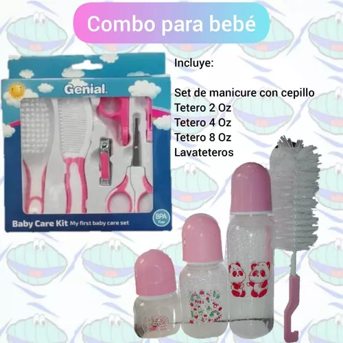 Kit Higiene Para Bebé + Teteros 2oz 8oz + Cepillo Y Peine