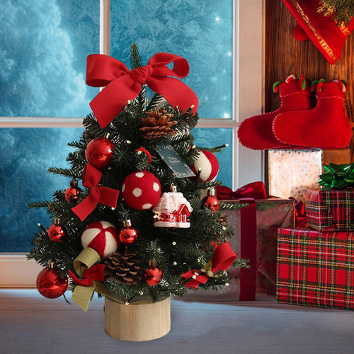 De Navidad Pequeño Árbol De Navidad Con Adornos De Bolas