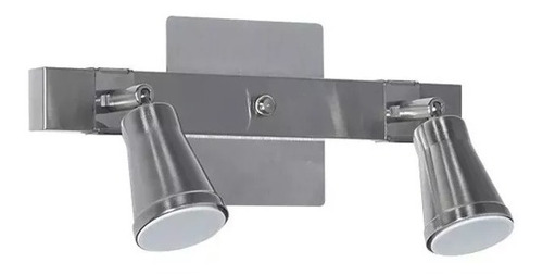 Spot Pared Barral Modernos 2 Luces-sl218 Ferrolux Gu10 Acero