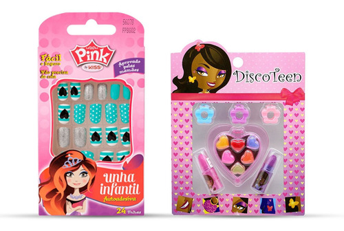 Imagem 5 de 5 de Kit Maquiagem Infantil Presente Menina Criança Linda Bz137