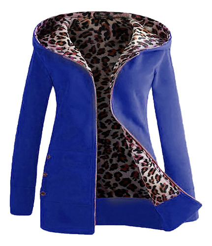 Chaqueta E Cálida De Imitación Para Mujer, De Leopardo, Mang