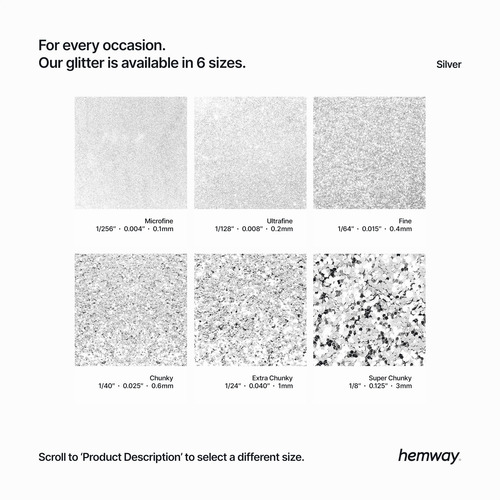 Hemway Eco Friendly Biodegradable Glitter 100g / 100ml Bio C
