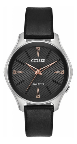 Citizen Eco-drive Black Modena Em0591-01e ....... Dcmstore F