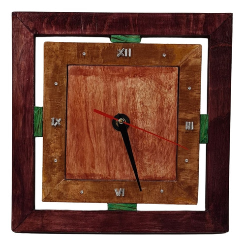 Reloj De Pared Rústico Artesanal De Madera Regalo Navidad