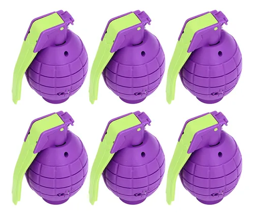 Pack De 6 Granadas De Juguete Con Sonido Y Luz Realista | Plástico Simulado De 10 Cm, Ideal Para Juego Al Aire Libre Y Bromas