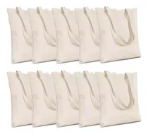 Comprar 10 Bolsas Tote Bag De Manta Cruda 40 X 35 Cm. 100% Algodon