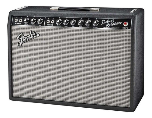 Amplificador Fender Vintage Reissue Series '65 Deluxe Reverb Valvular para guitarra de 22W color negro/plata