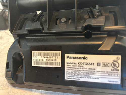 Telefonos Inalambricos Panasonic Mod Kx-tg6641 Negro (Usado)