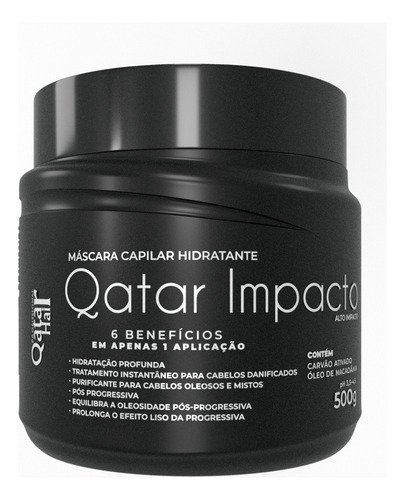 Máscara Qatar Hair Carvão Ativado 500gr - Imediato