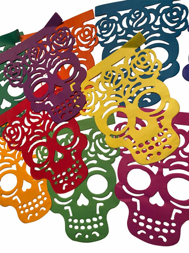 100 Papel Picado Día De Muertos Frida Kahlo Artesanal 