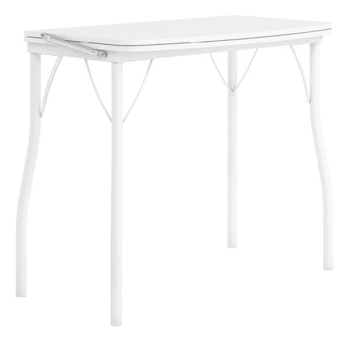  Mesa Dobrável Tampo Branco Tubos Brancos Carraro 