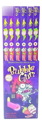 Chiclete Chicletão Bubble Gum Monstro Morango 28g(30cm) 24u