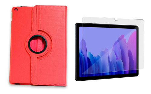 Funda + Lamina Para Tablet Samsung S6 Lite Rojo