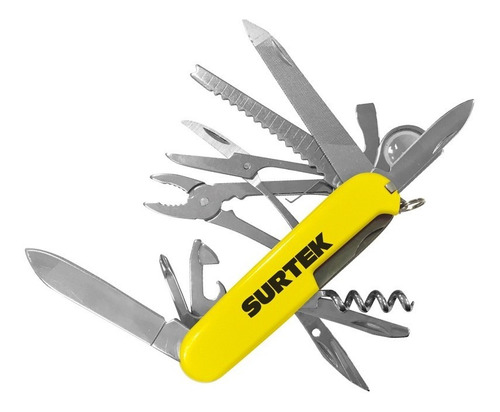 Navaja Plegable Multifunción 21 En 1 Surtek® Acero Inox