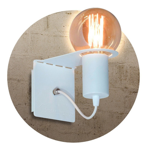 Aplique Pared Led Burgos Vintage Ap-194 1 Foco E27 Interior