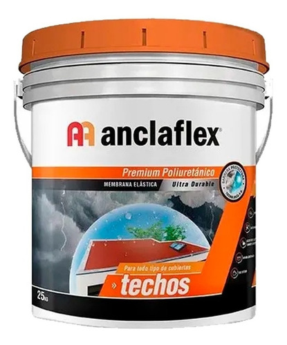 Anclaflex Techos Membrana Líquida Poliuretano Teja 5 Kg